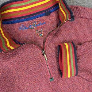 Robert Graham 1/4 Zip Thermal Sweater Mens XL  TG  Waffle Knit Flipcuff L/S Golf